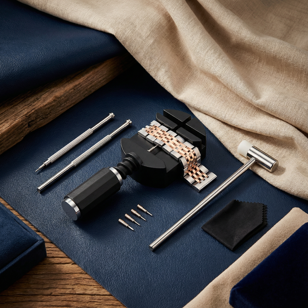 Zestaw do regulacji paska w zegarku